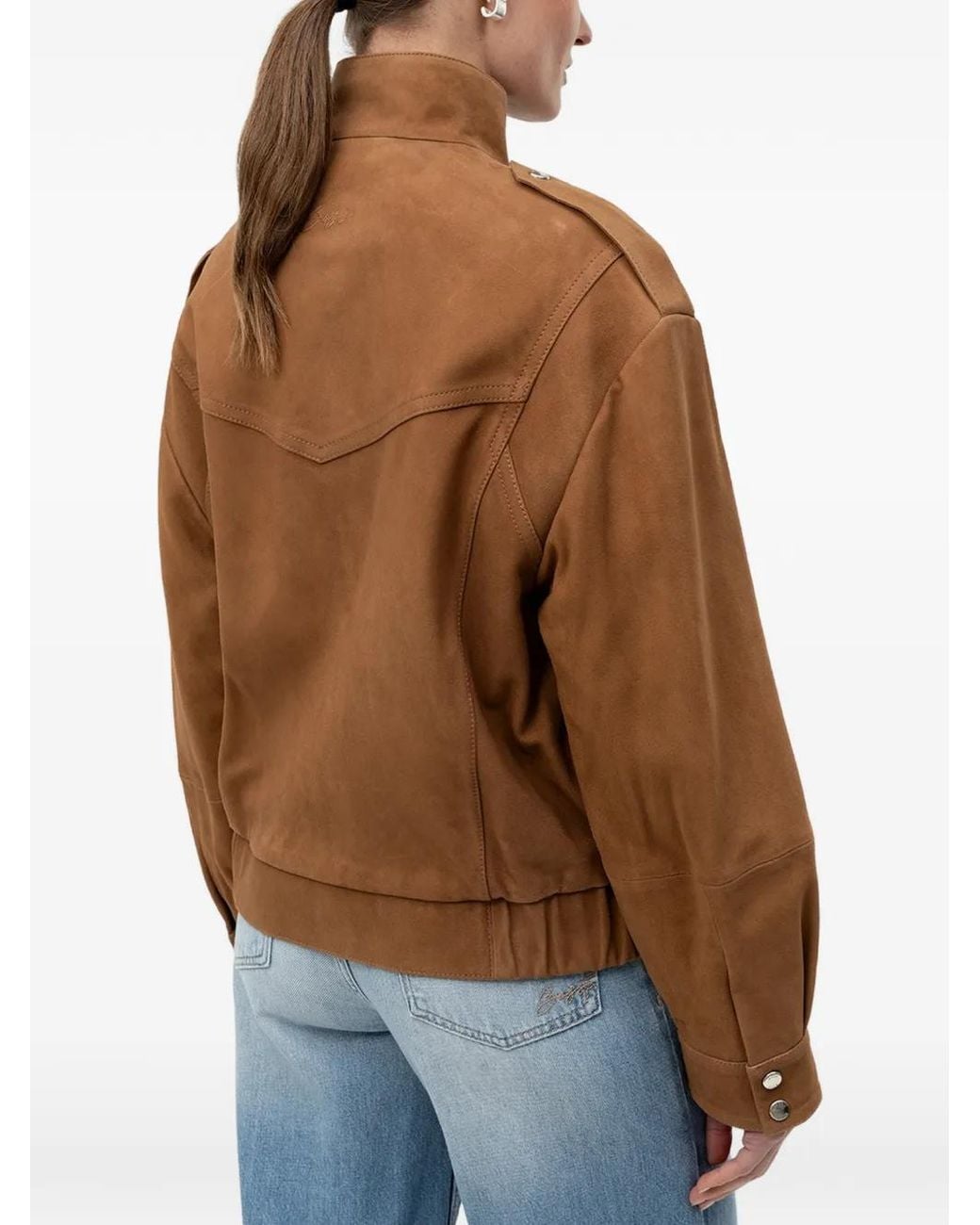 Boss Brown Suede Panelled Jacket