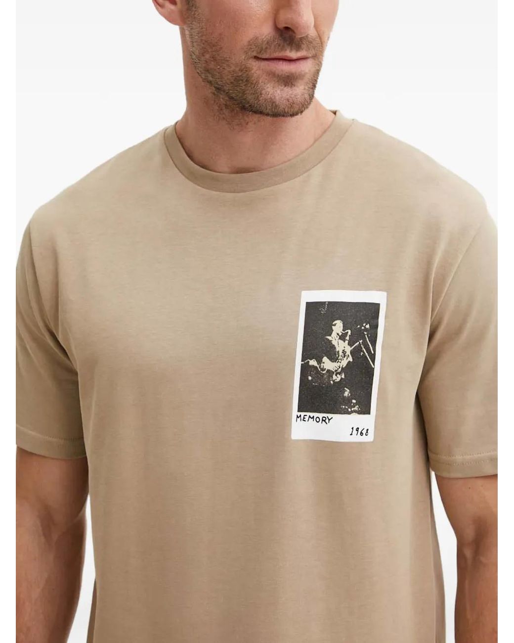 Les Deux Gray Image-Print T-Shirt for men