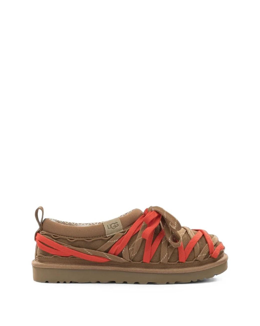 Ugg Brown Lace-Up Suede Slippers for men