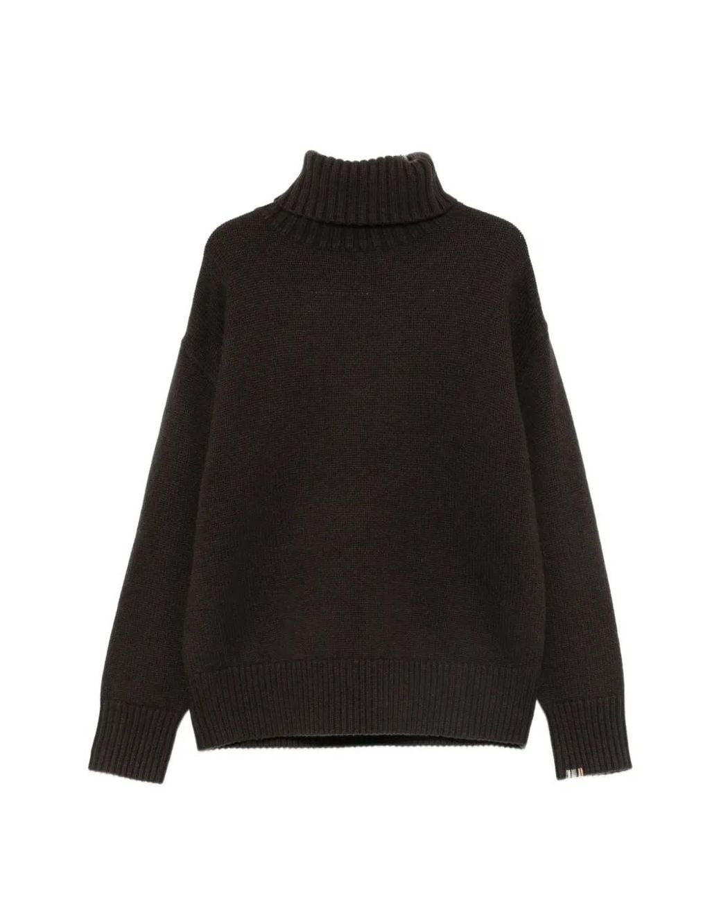 Extreme Cashmere Black Oversize Xtra 20 Roll-Neck Sweater
