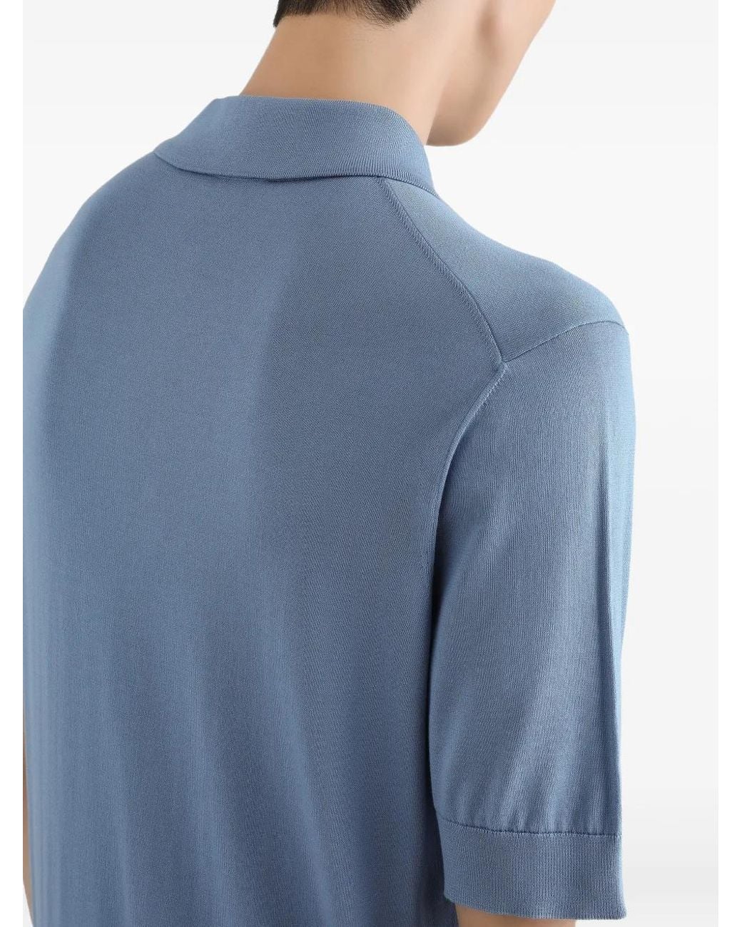 Dolce & Gabbana Blue Buttoned Polo Shirt for men