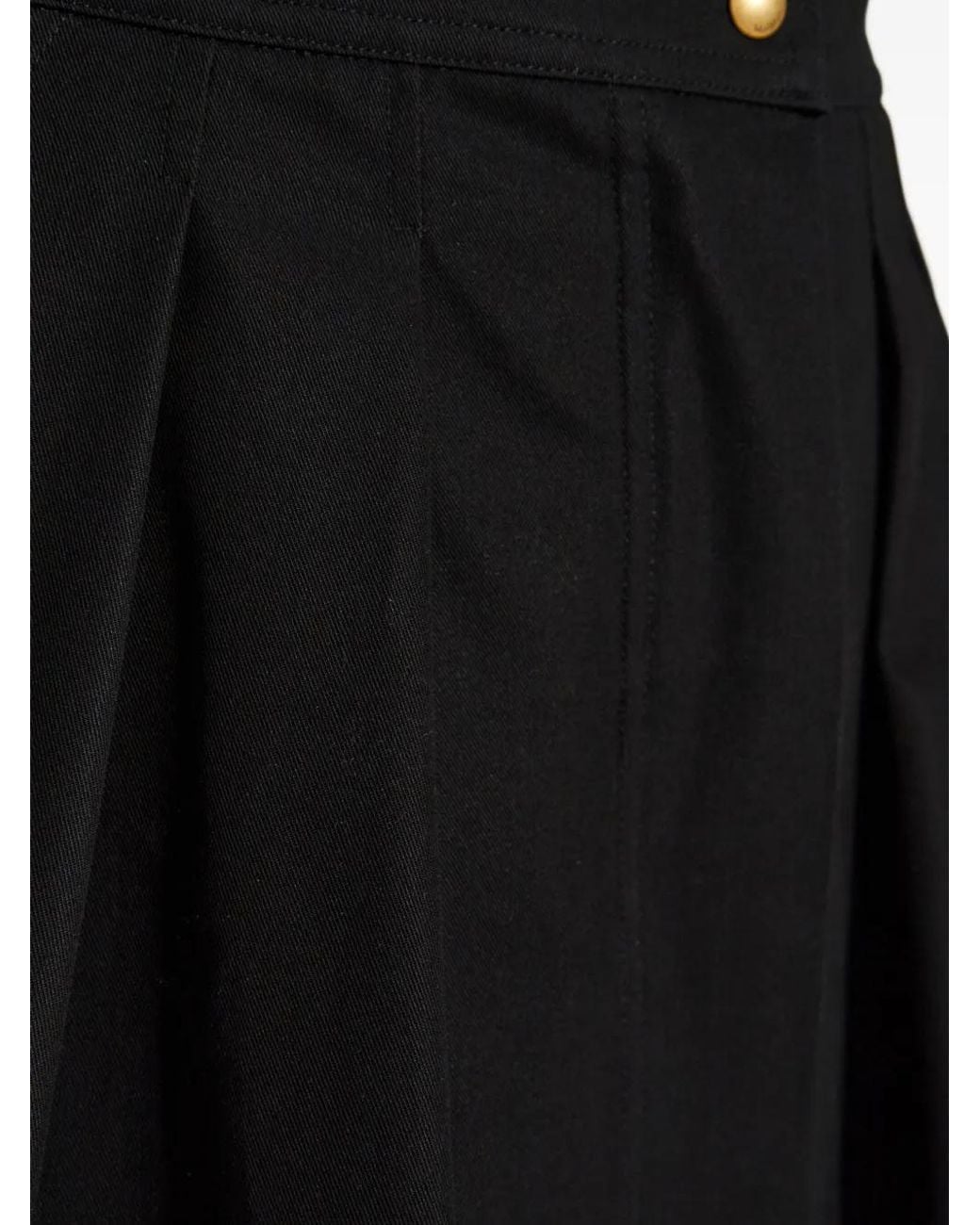 Max Mara Black Pleated Skirt