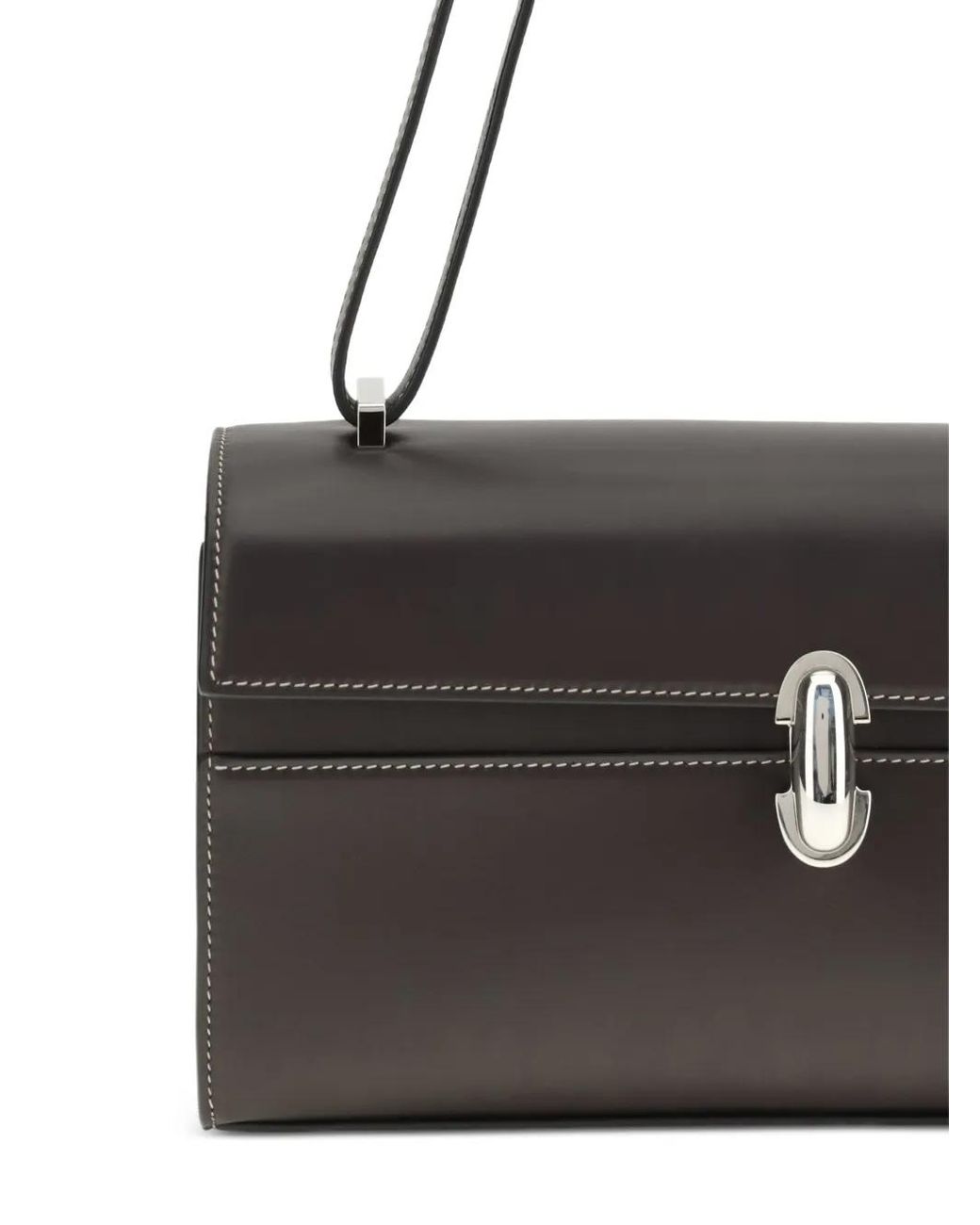 SAVETTE Black Shoulder Calf Leather Bag