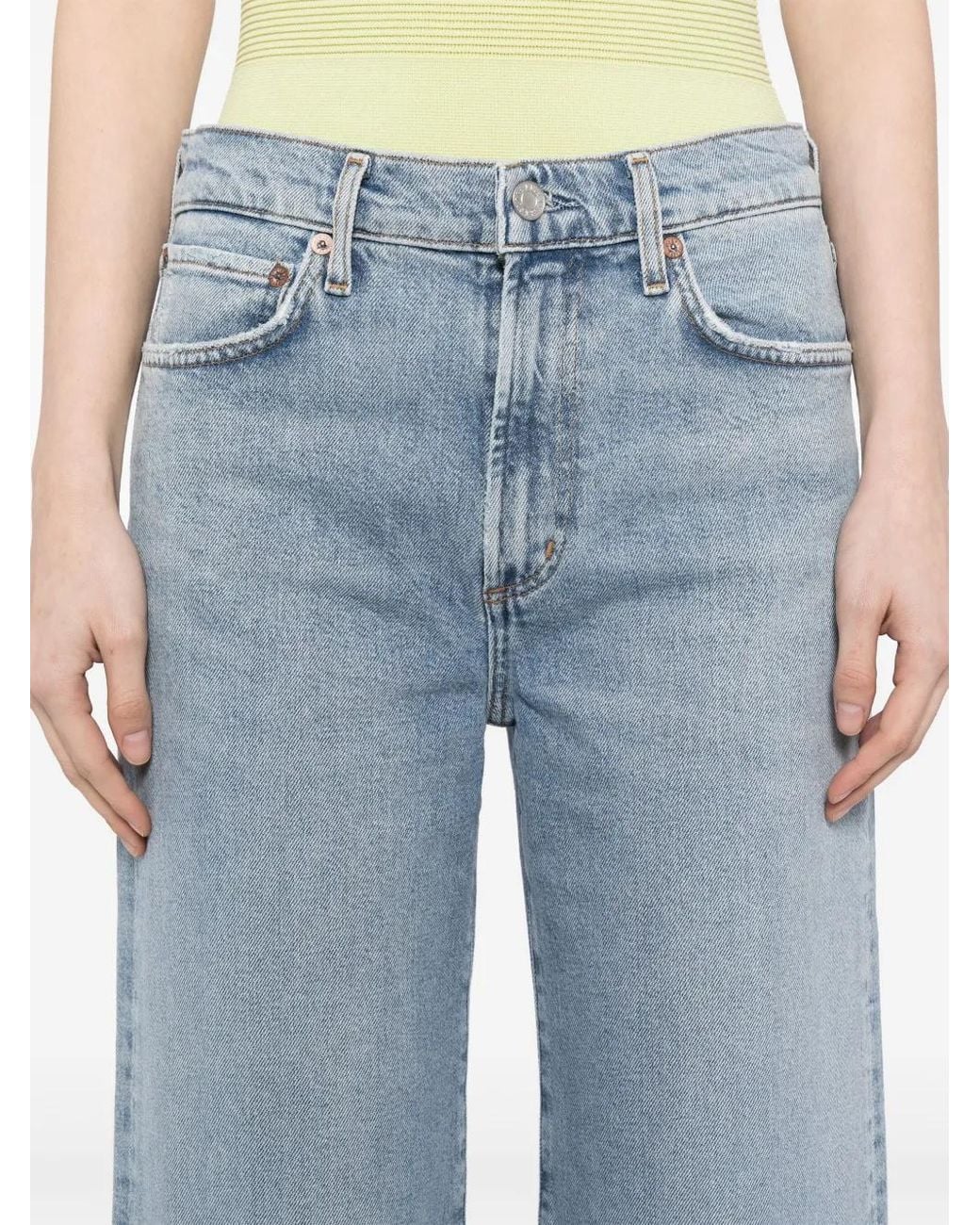 Agolde Blue Harper Cropped Jeans