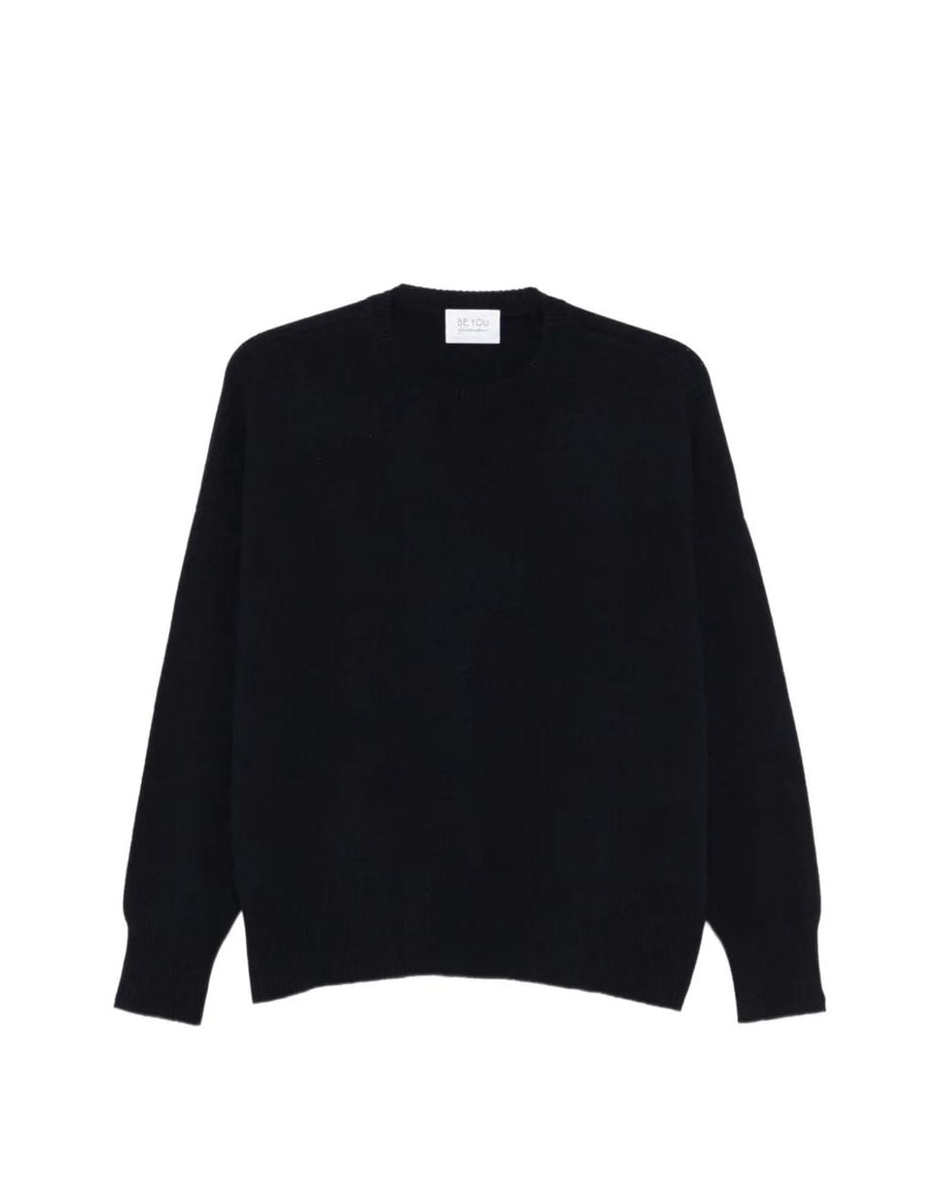 Be You Black Crew-Neck Cashmere Sweater