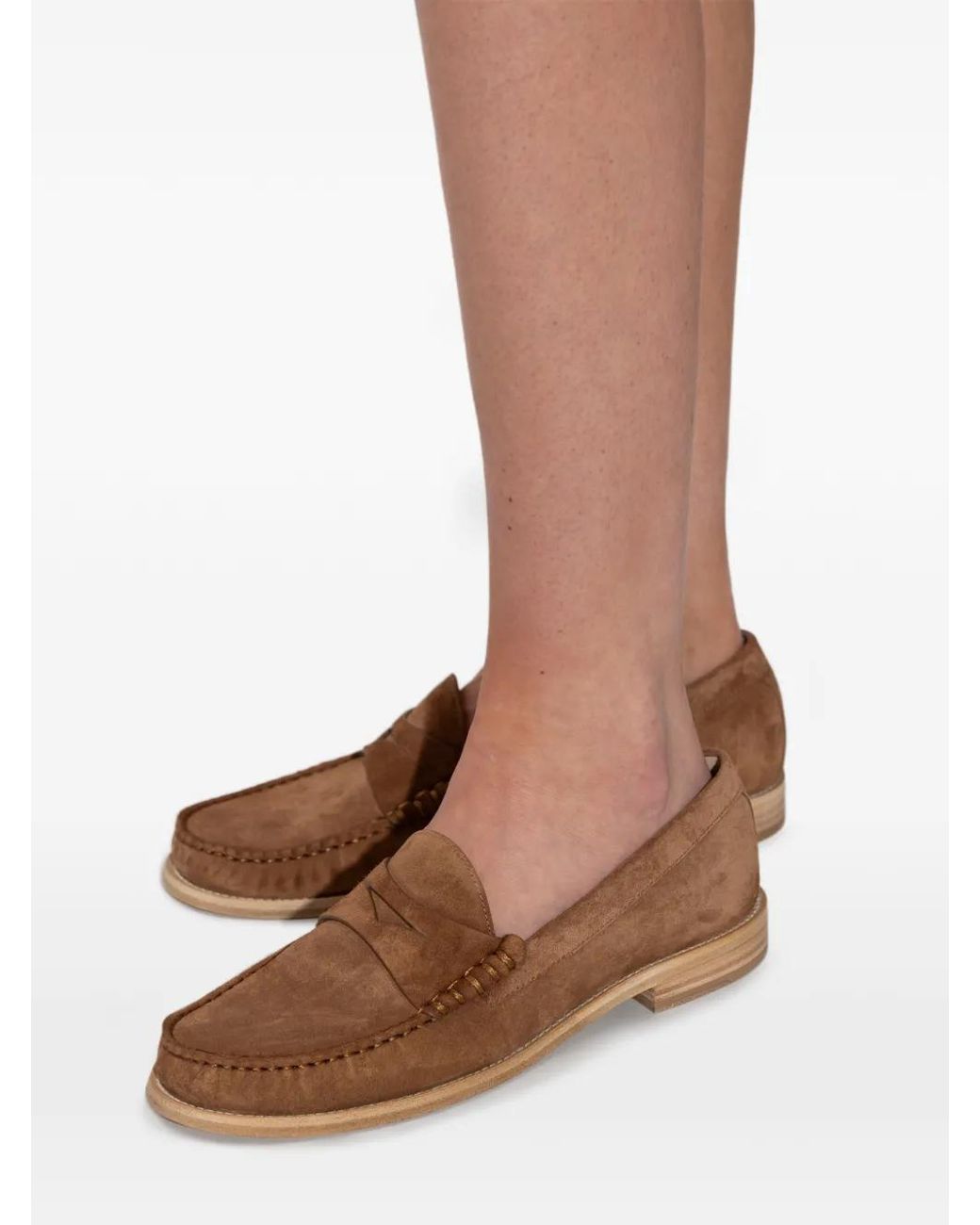 Stuart Weitzman Brown Lottie Loafers