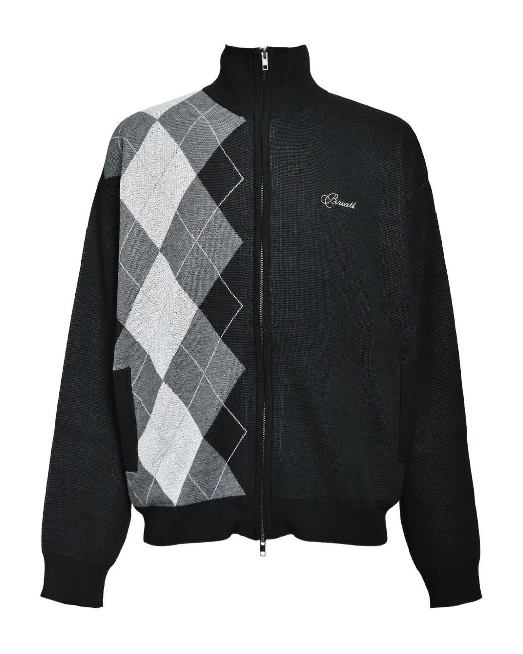 BREATH Black Logo-Embroidered Cardigan for men