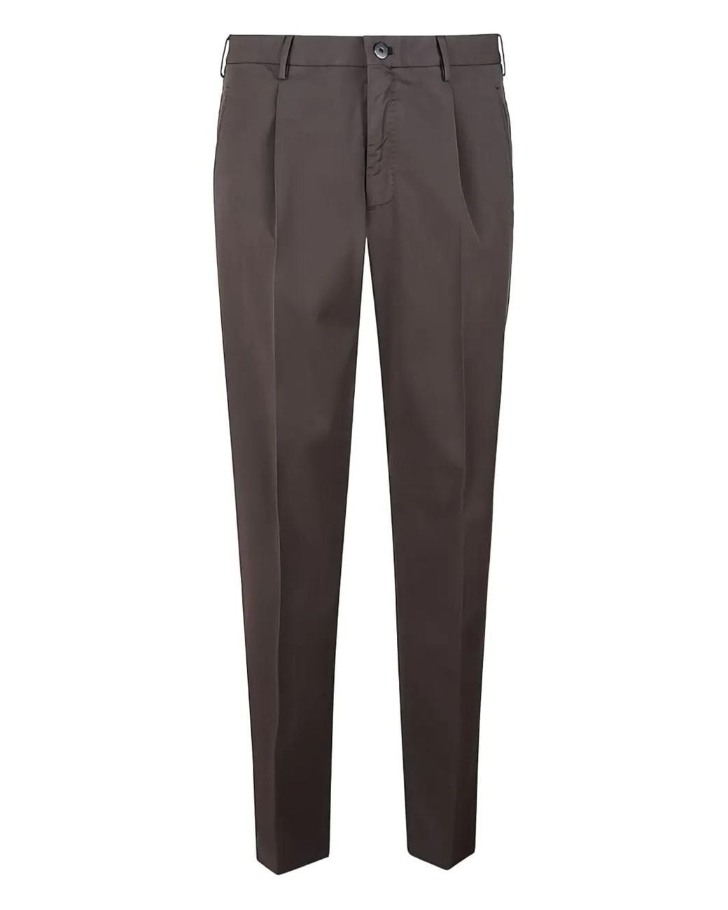 Incotex Gray Pleated Trousers for men