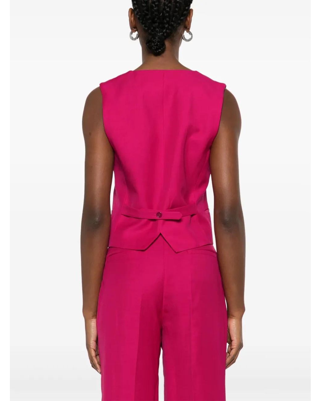 P.A.R.O.S.H. Pink V-Neck Waistcoat