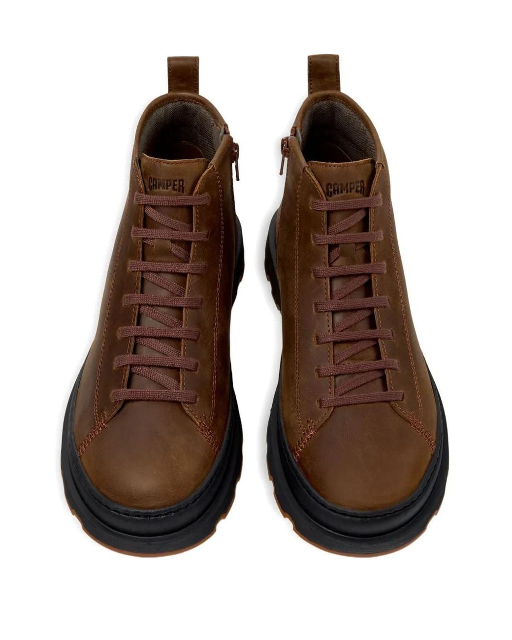 Camper Brown Brutus Lace-Up Chunky-Sole Hiking Boots for men