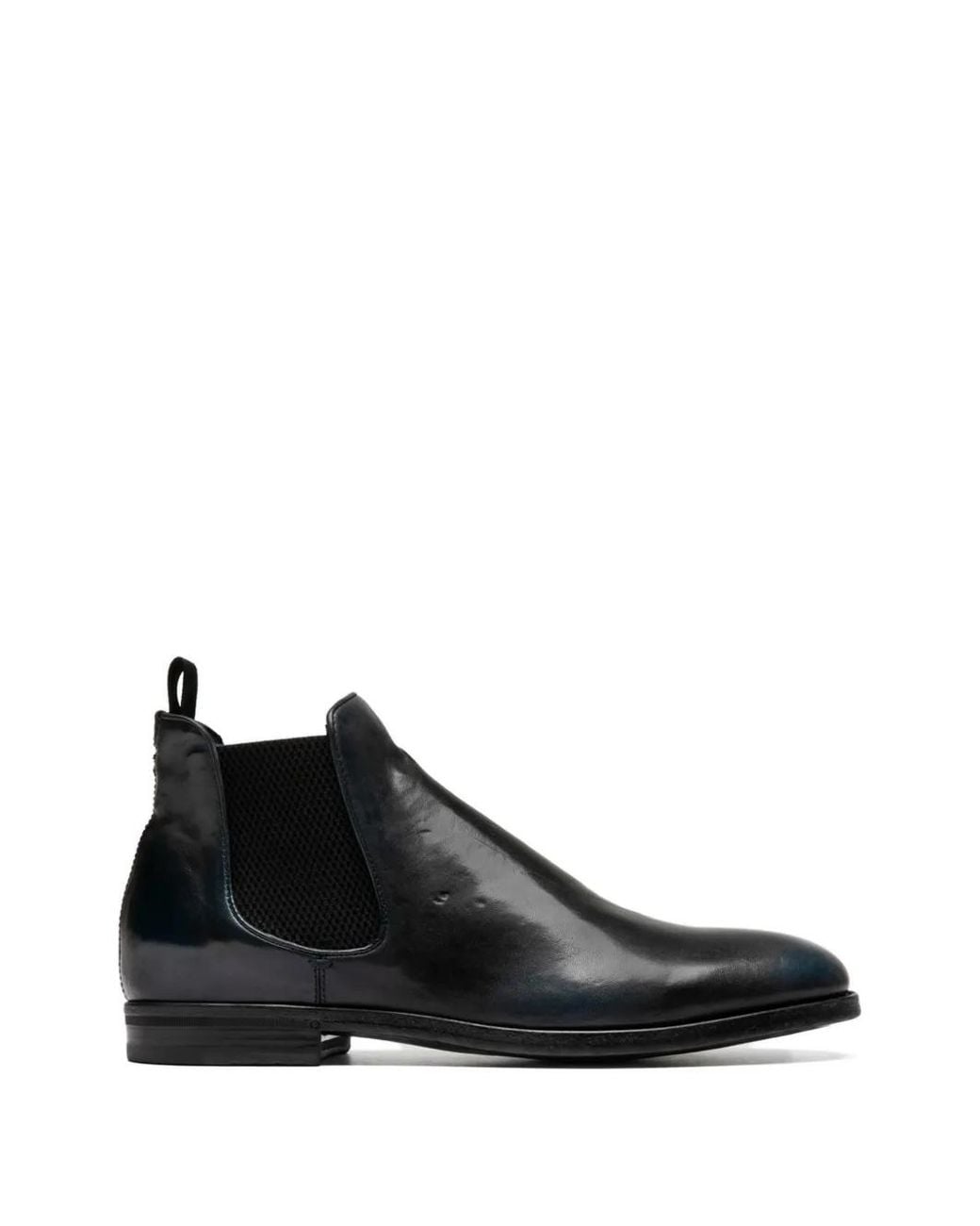 Officine Creative Black Vanderbilt Leather Boots for men