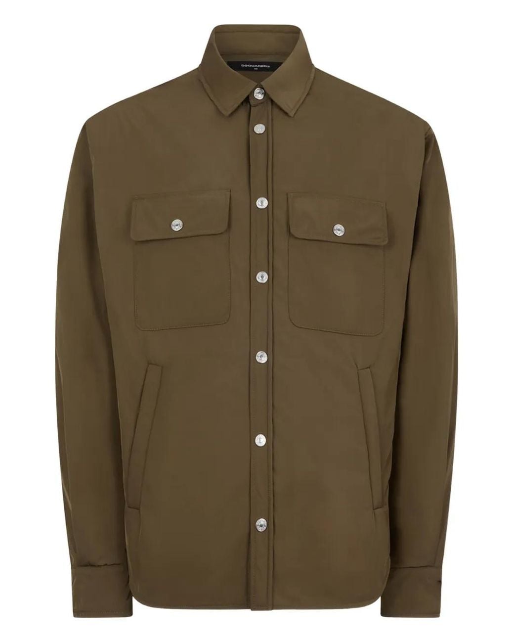 DSquared² Green Padded Nylon Shirt for men