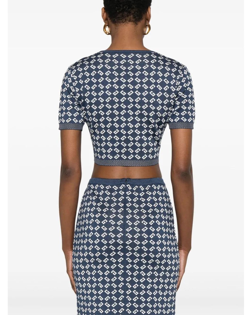 Cropped Top Blu-Donna di Givenchy in Blue