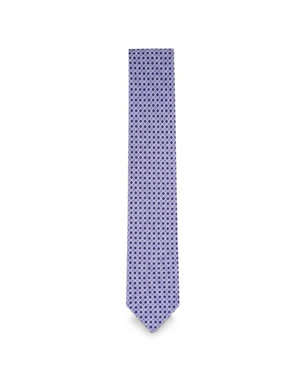 Brioni Purple Geometric-Print Tie for men