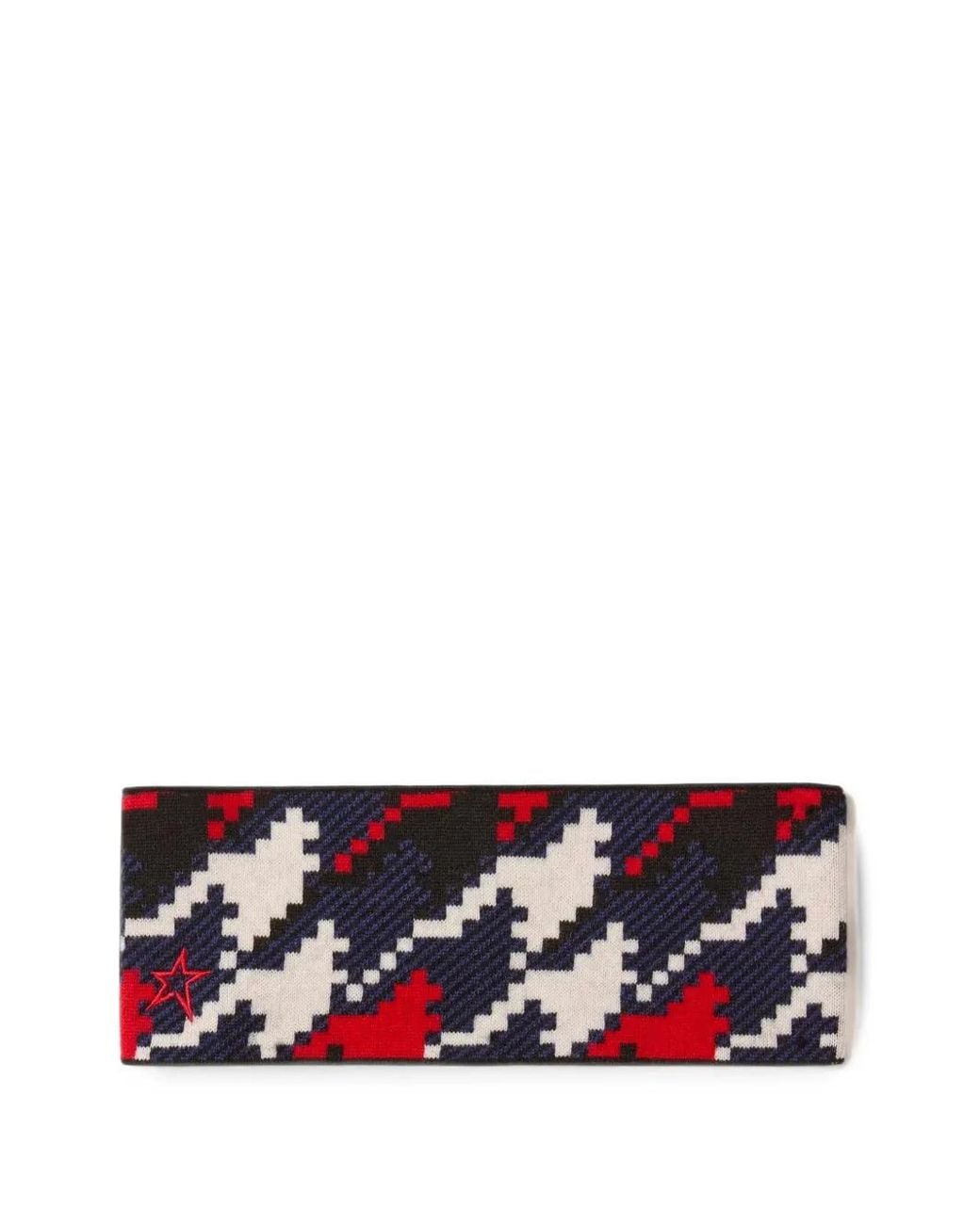 Perfect Moment White Wool Blend Houndstooth Headband