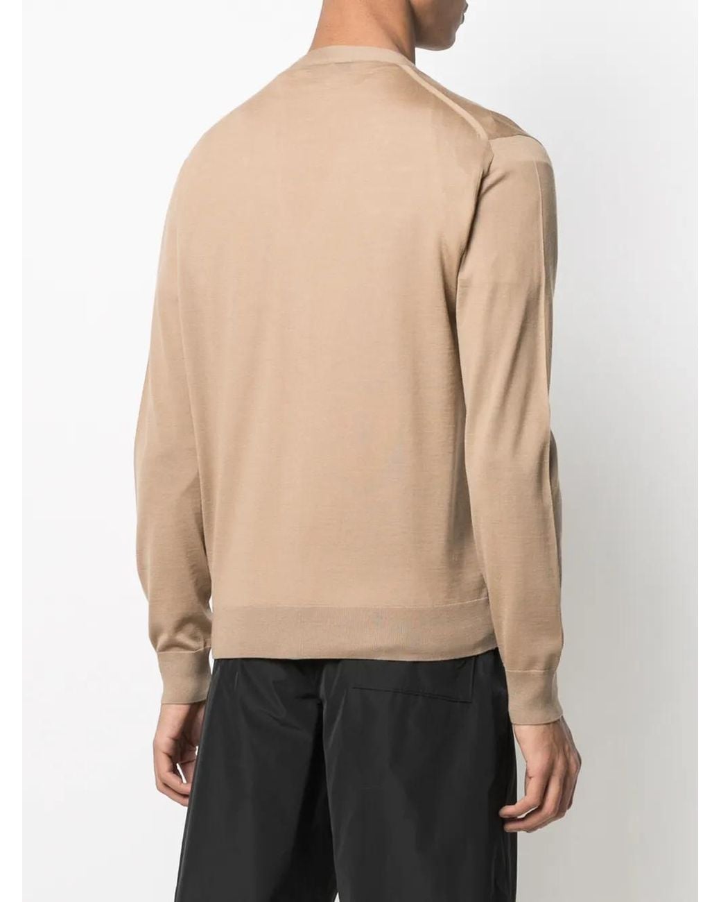 Prada Natural Buttoned Wool Cardigan for men