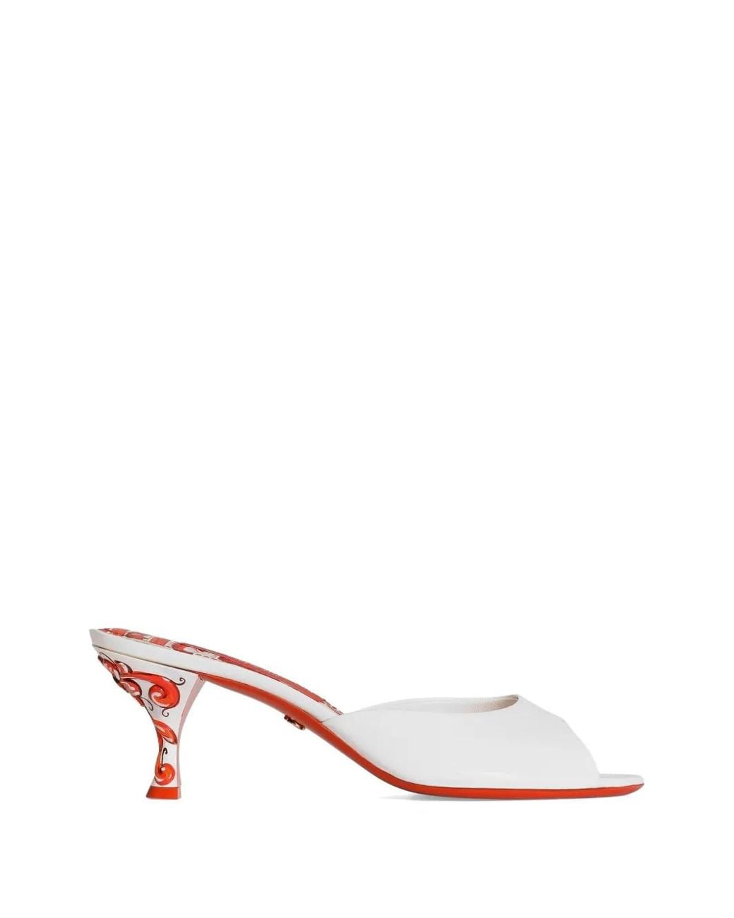 Dolce & Gabbana Pink Mules En Cuir Verni