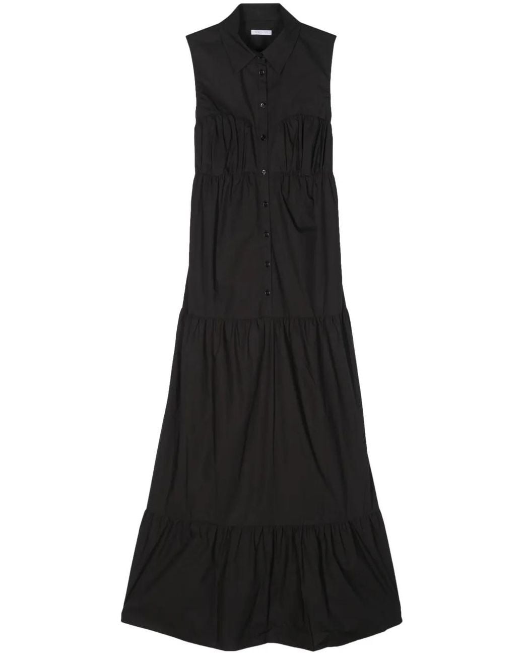 Patrizia Pepe Black Long Chemisier Dress