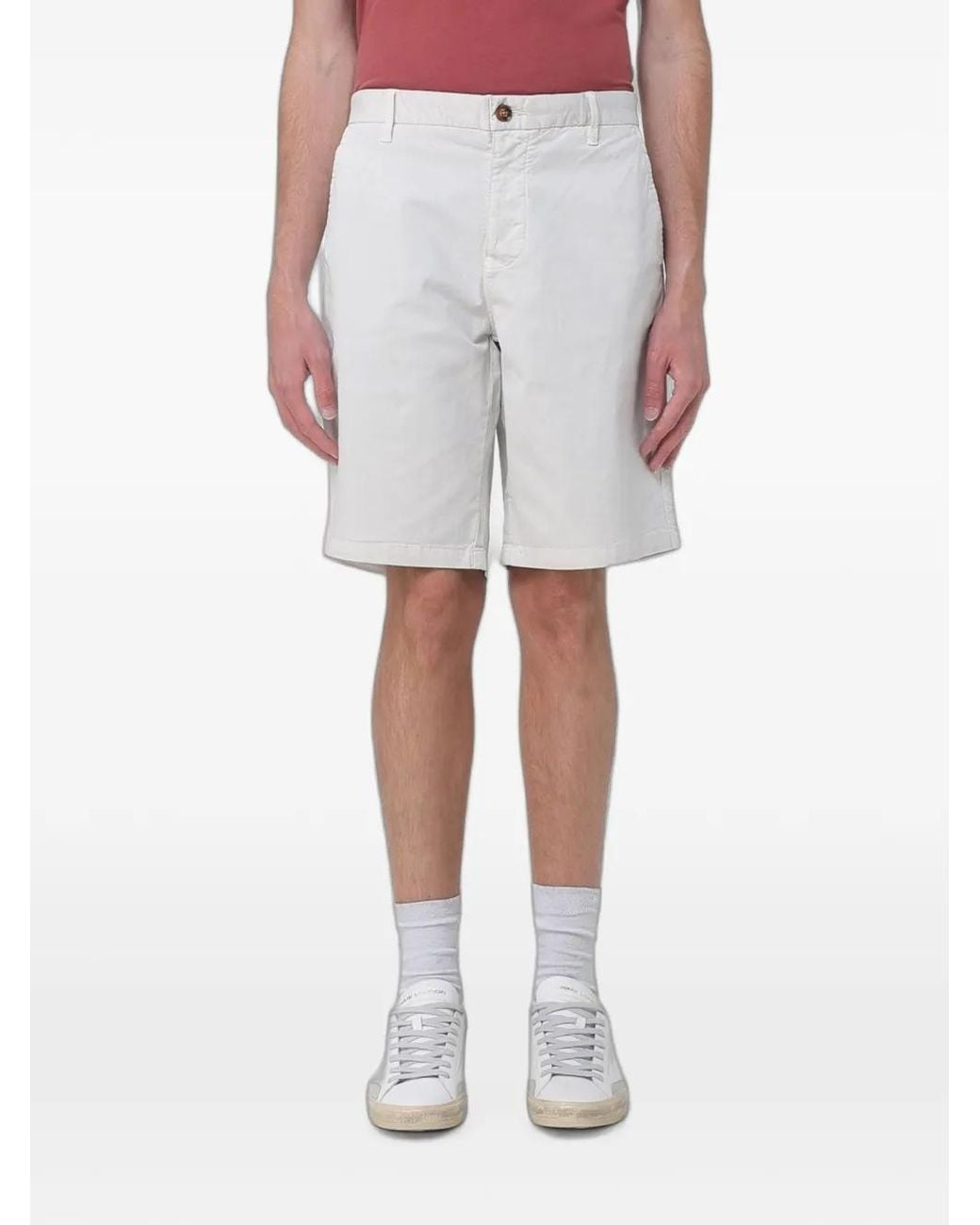 Blauer White Chino Shorts for men