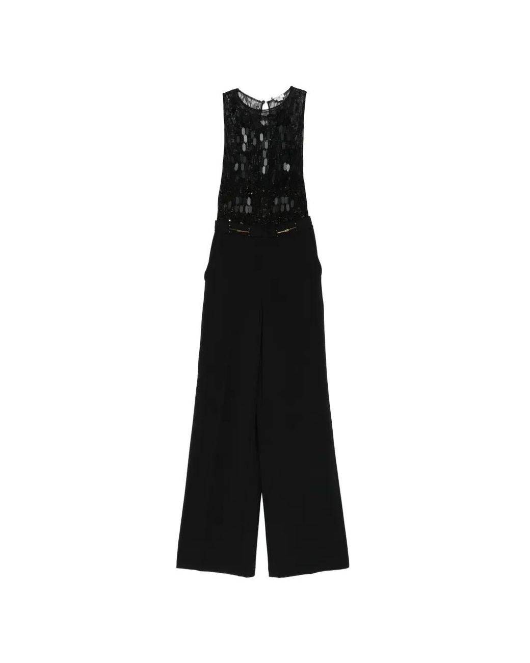 Elisabetta Franchi Black Jumpsuit