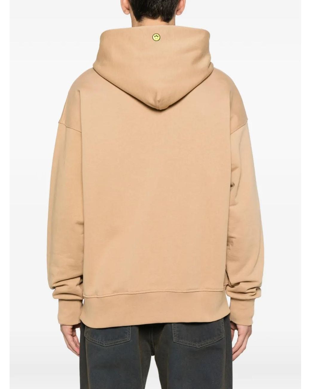 Barrow Natural Logo-Detail Long-Sleeve Hoodie