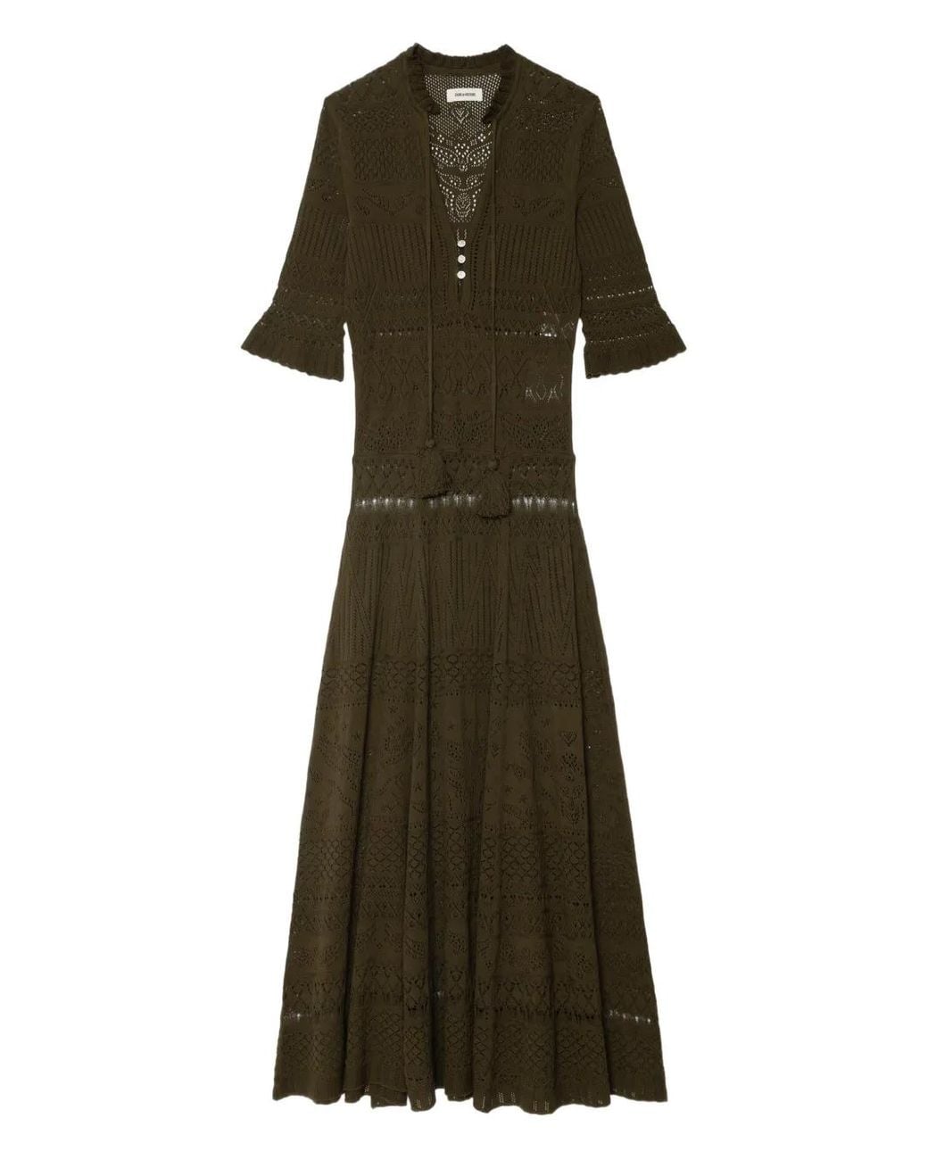 Zadig & Voltaire Green Memphis Dress