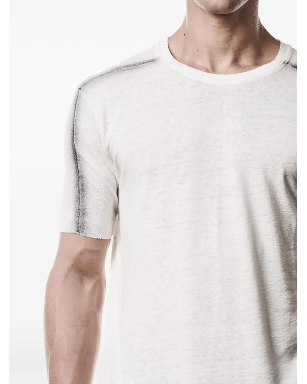 Thom Krom White Worked T-Shirt for men