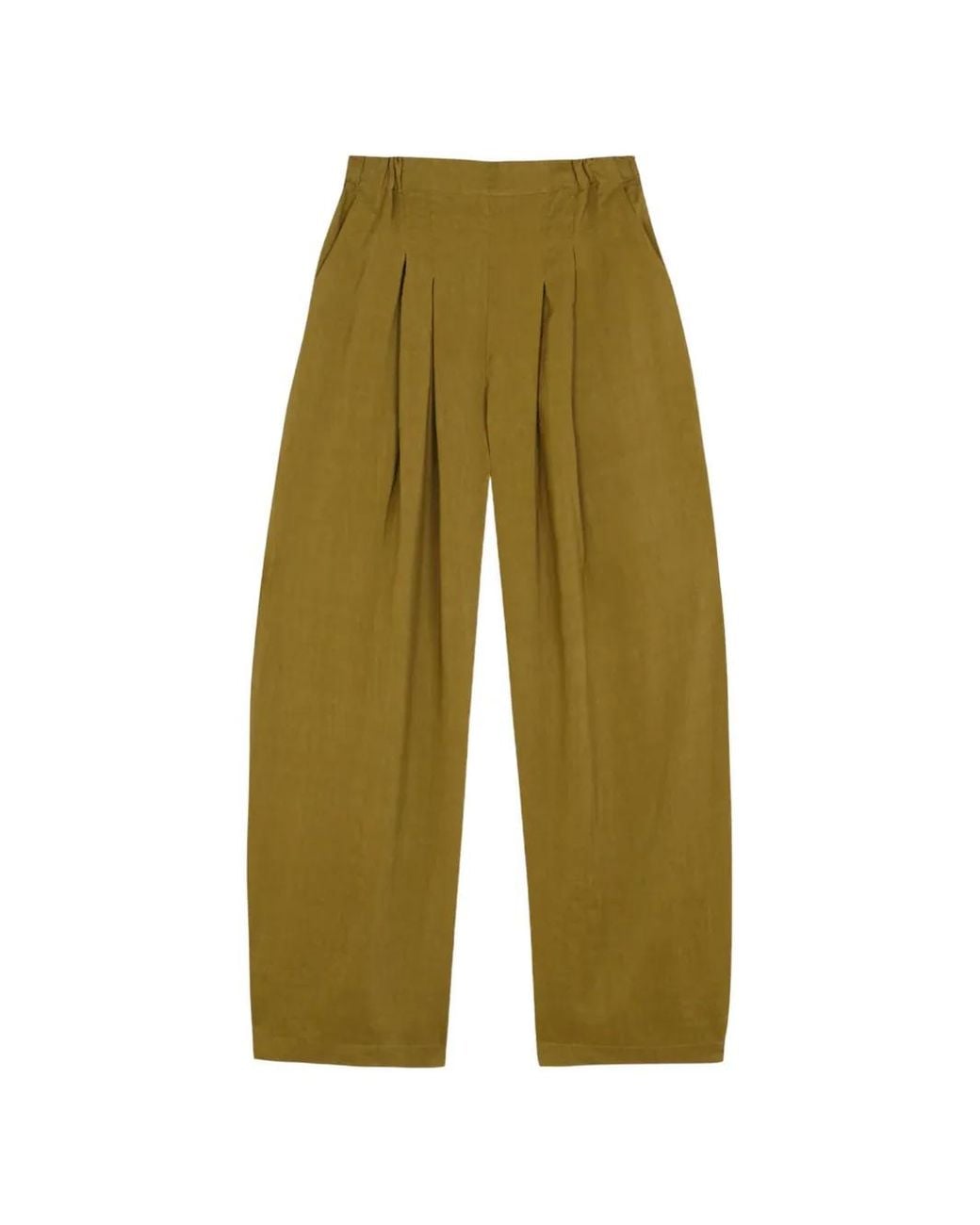 Cortana Green Elena Pleated Trousers
