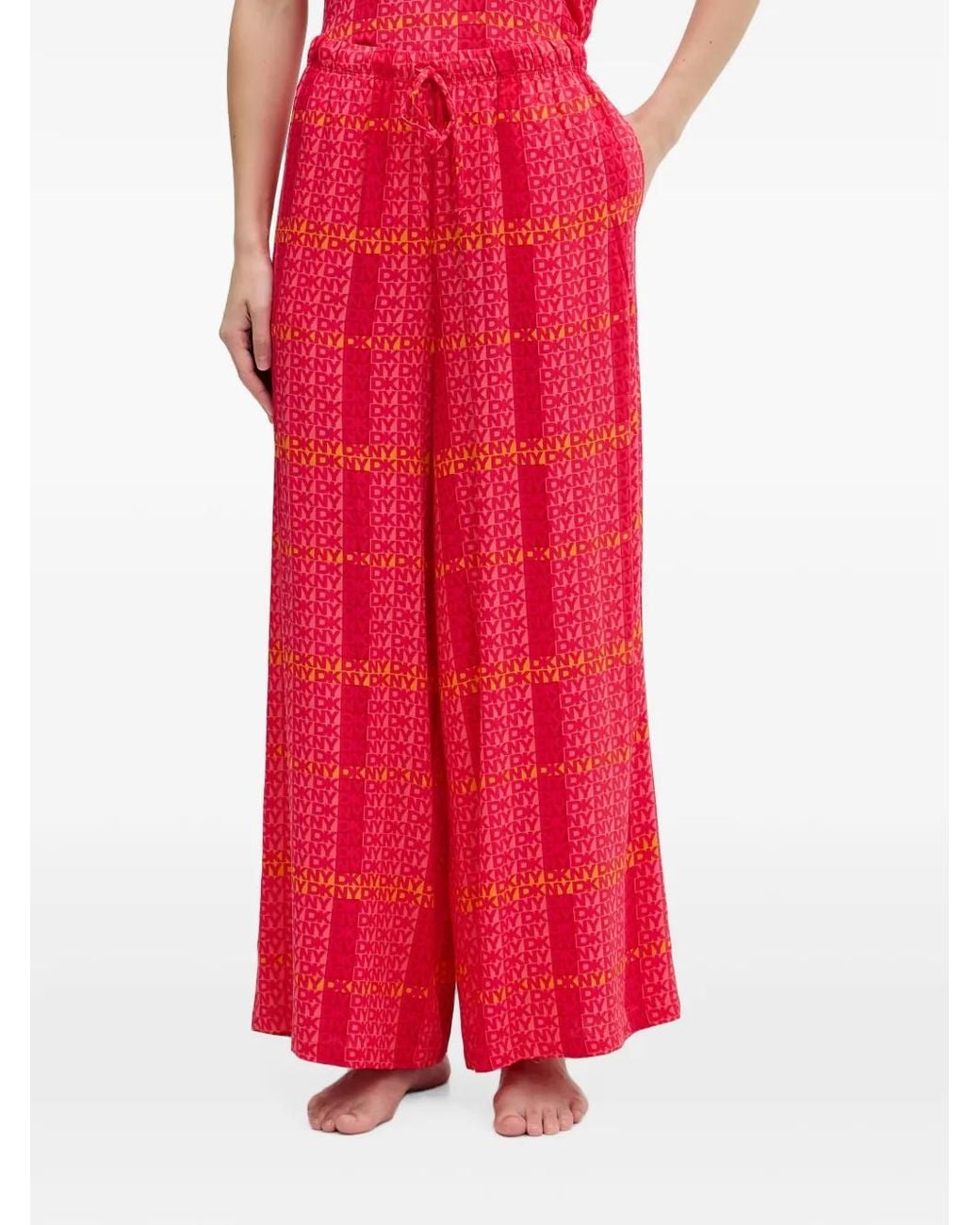 DKNY Red Logo-Print Pajamas (Set Of Two)