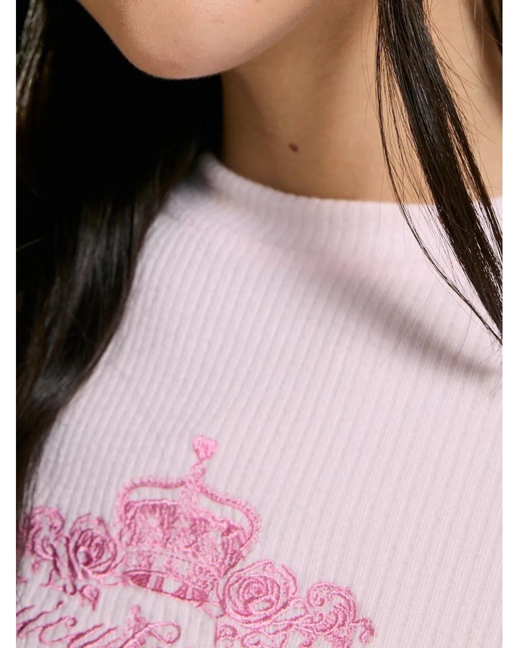 Juicy Couture Pink Ribbed Floral-Print Pajamas Set Of Tree Pieces