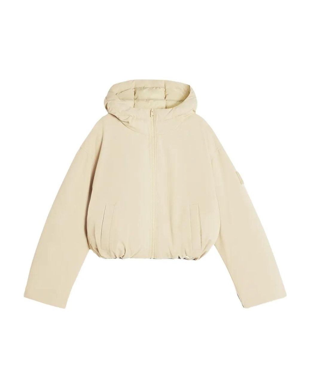 Maison Kitsuné Donsjack Met Rits in het Natural