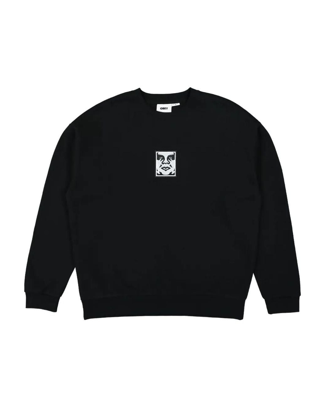 Obey Black Graphic-Print Sweatshirt for men