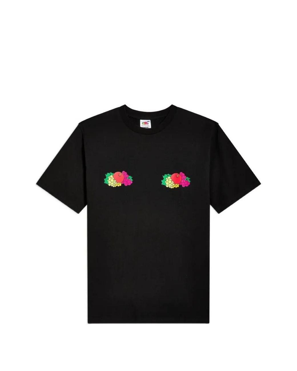 HOMMEGIRLS Black X Fruit Of The Loom Logo-Print T-Shirt