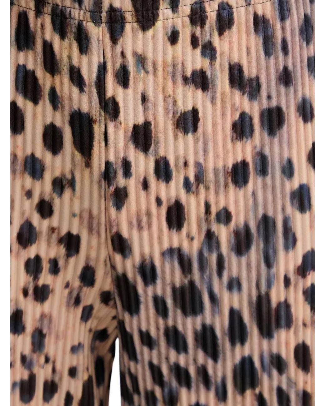 Joseph Ribkoff Natural Pantalon Court À Imprimé Léopard Et Effet Plissé