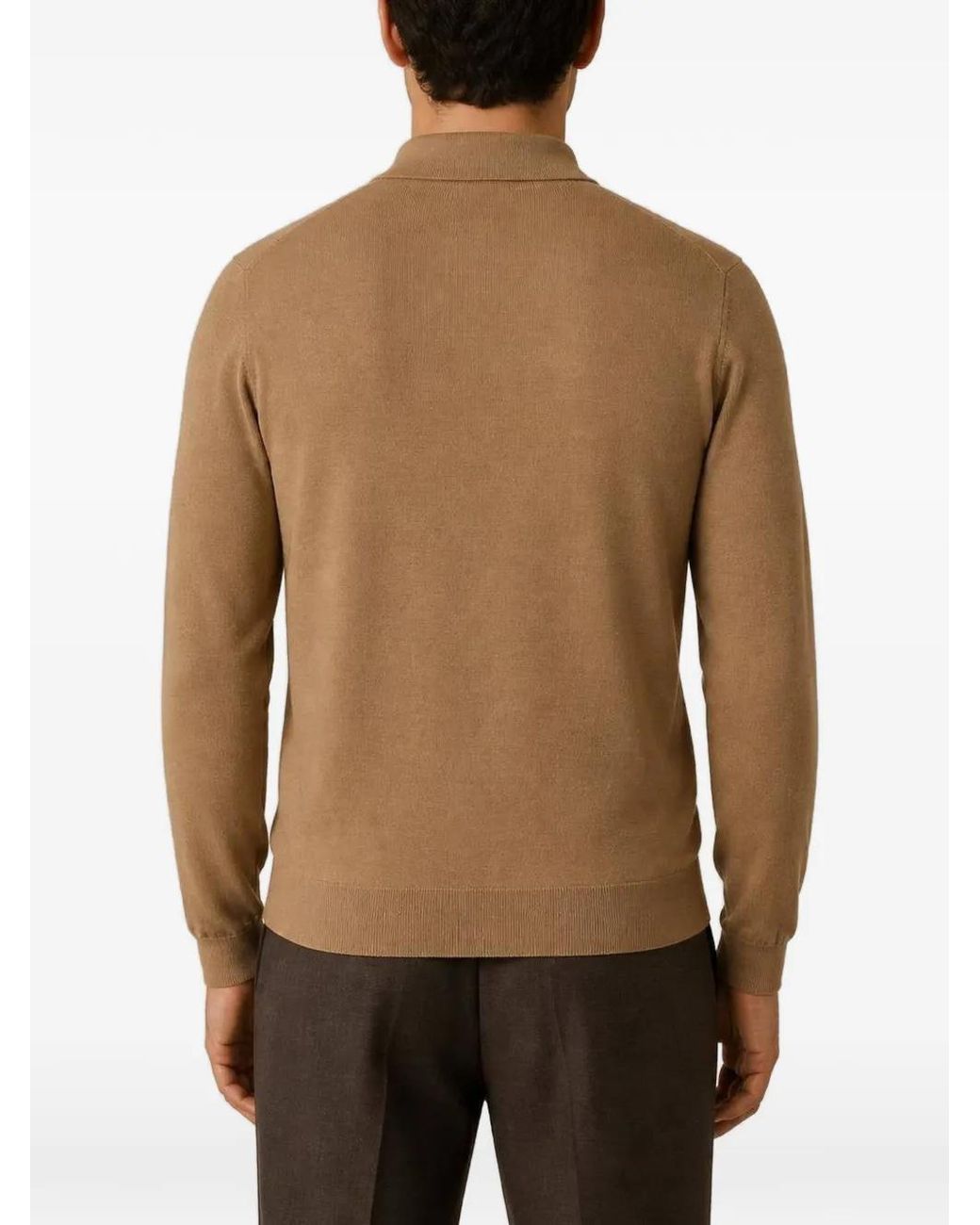 RETORI Natural Long-Sleeve Polo Shirt