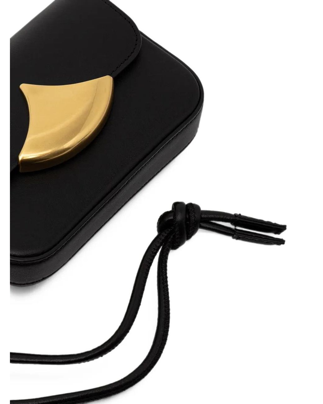 Sessun Black Leather Shoulder Bag