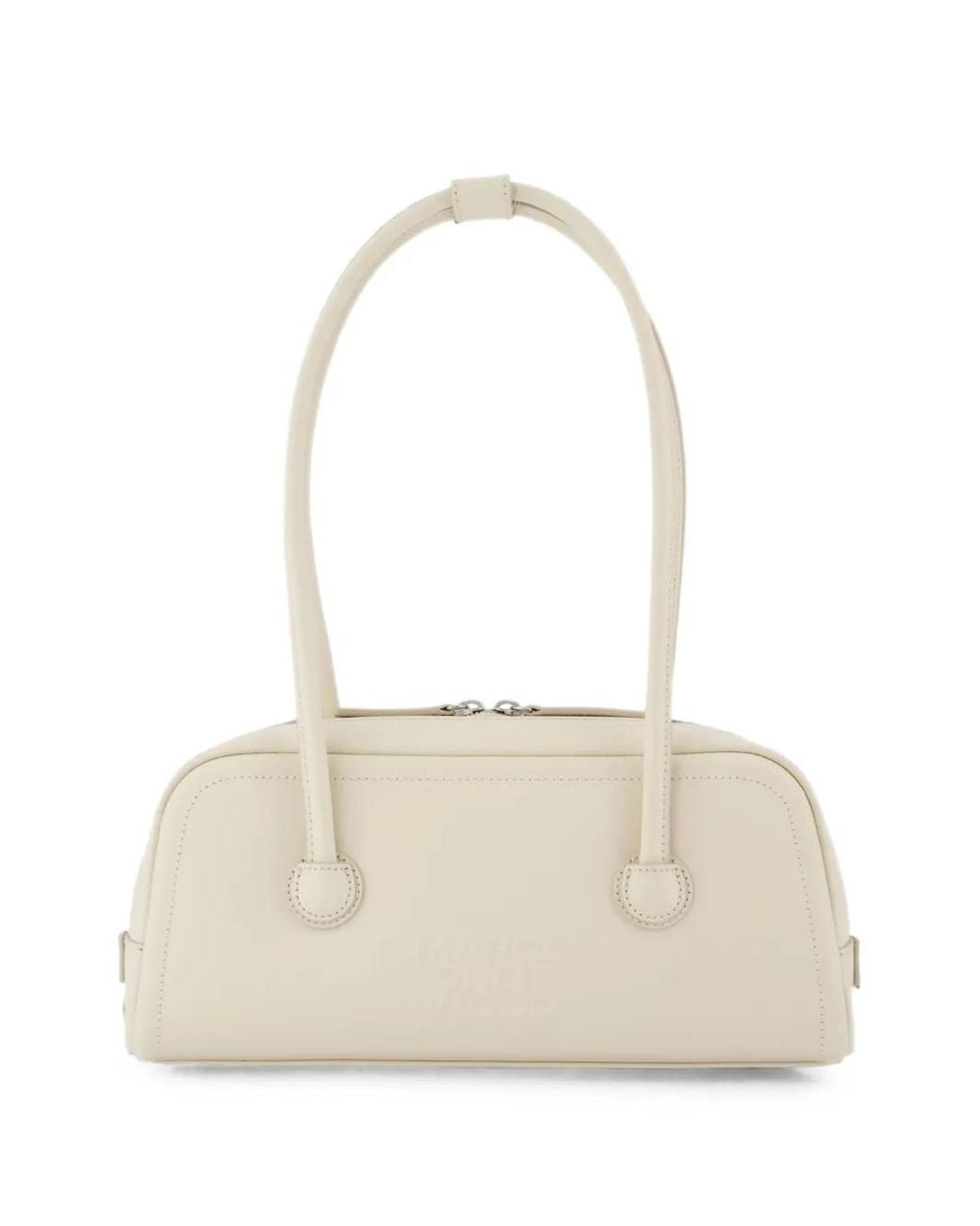 MARGE SHERWOOD White Soft Boston Ew Shoulder Bag