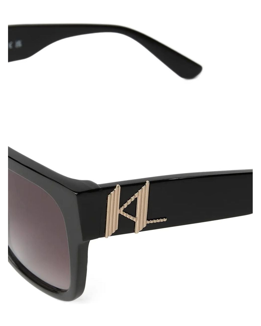 Karl Lagerfeld Gray Monogram Square Sunglasses