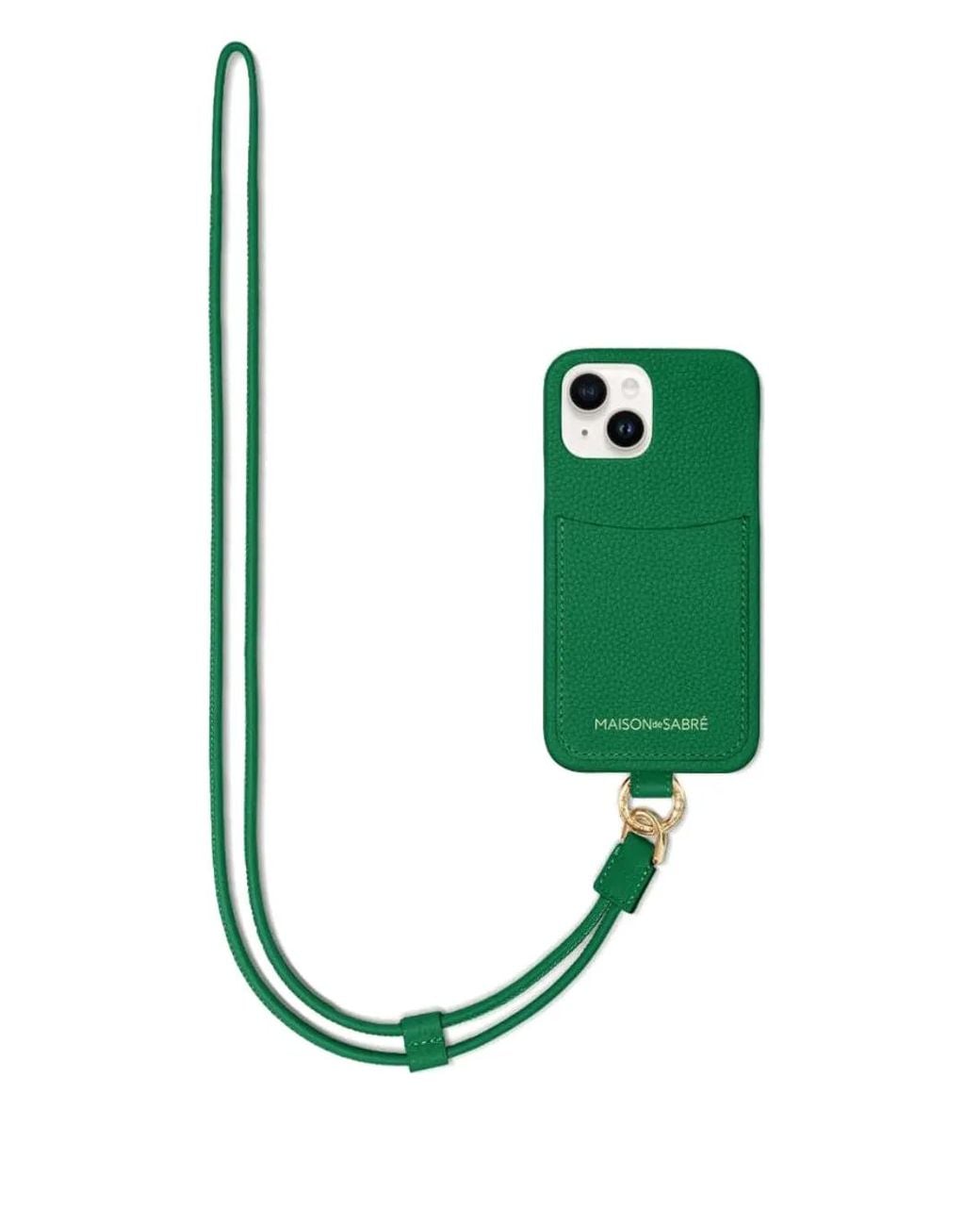 Maison De Sabre Green Sling Iphone 15 Case