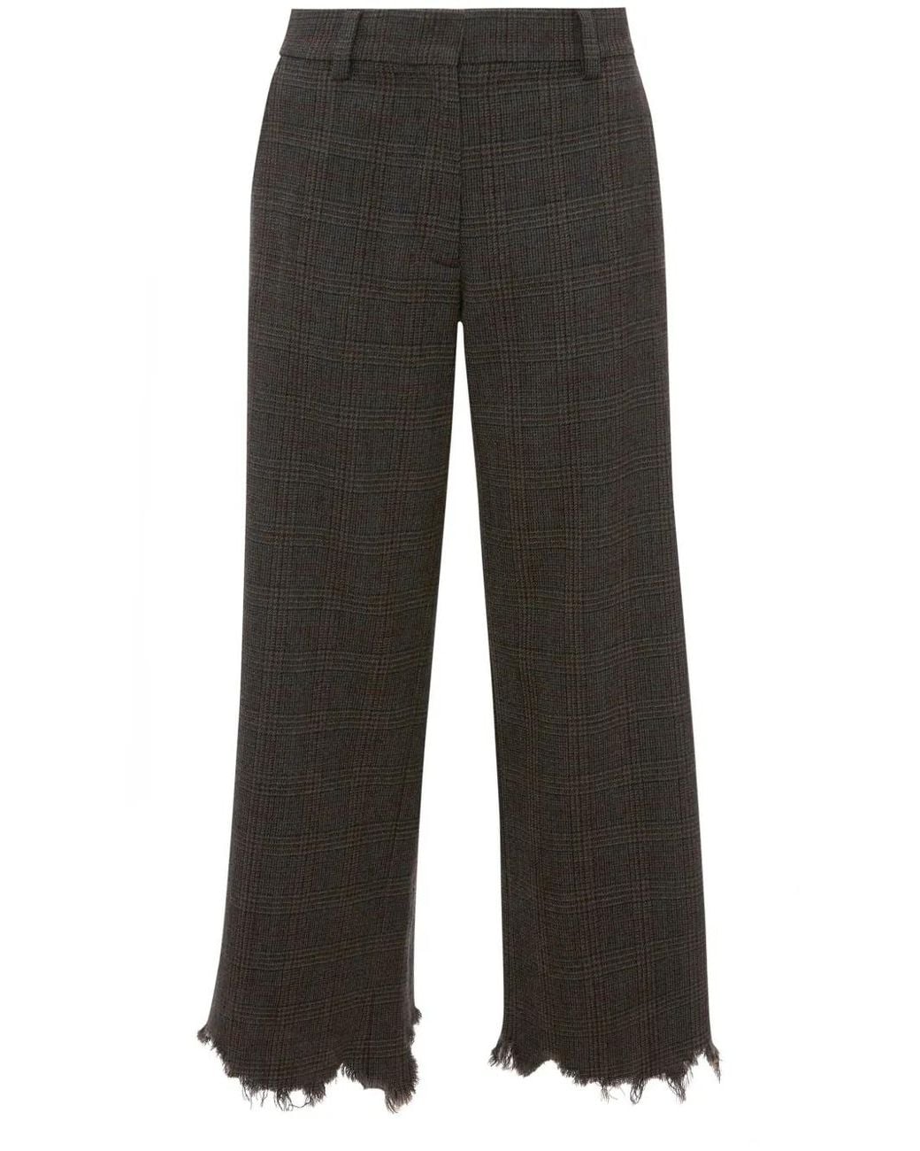 J.W. Anderson Black Jwanderson Distressed-Effect Straight-Leg Trousers