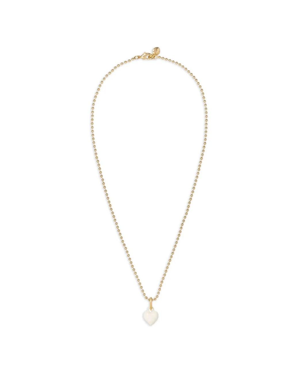 Roxanne Assoulin White Itsy Bitsy Heart-Charm Necklace