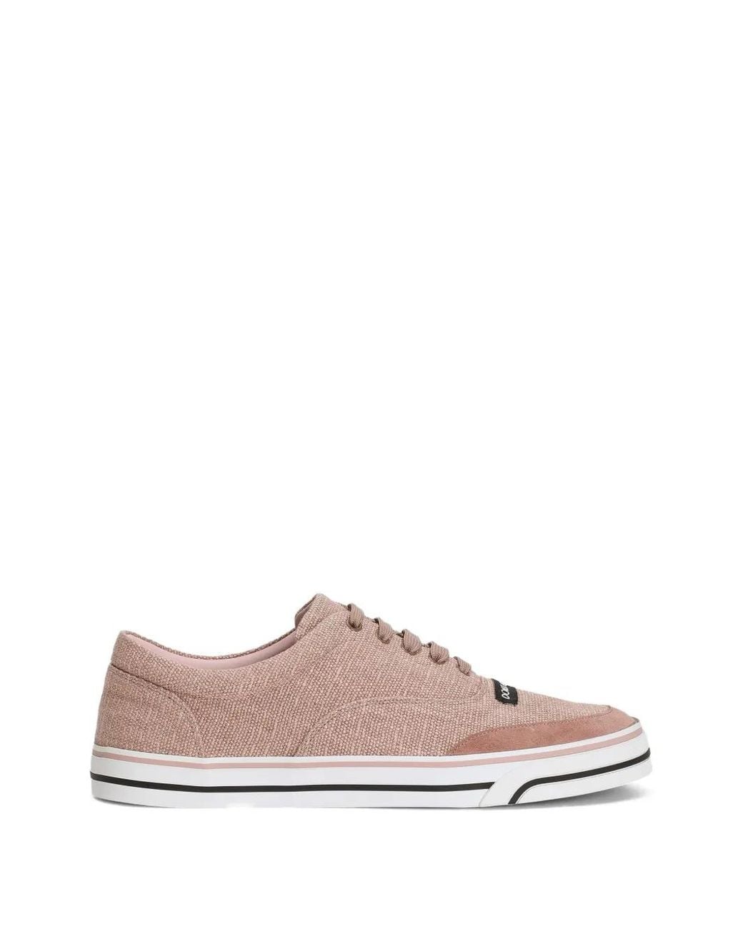 Dolce & Gabbana Pink Dg Sailing Linen Sneakers for men