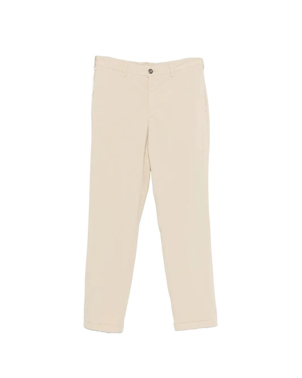 40 Weft White Button-Fastening Trousers for men