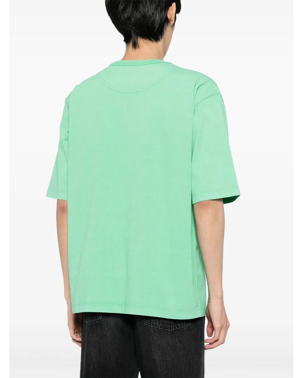 DSquared² Green Logo-Print Cotton T-Shirt for men
