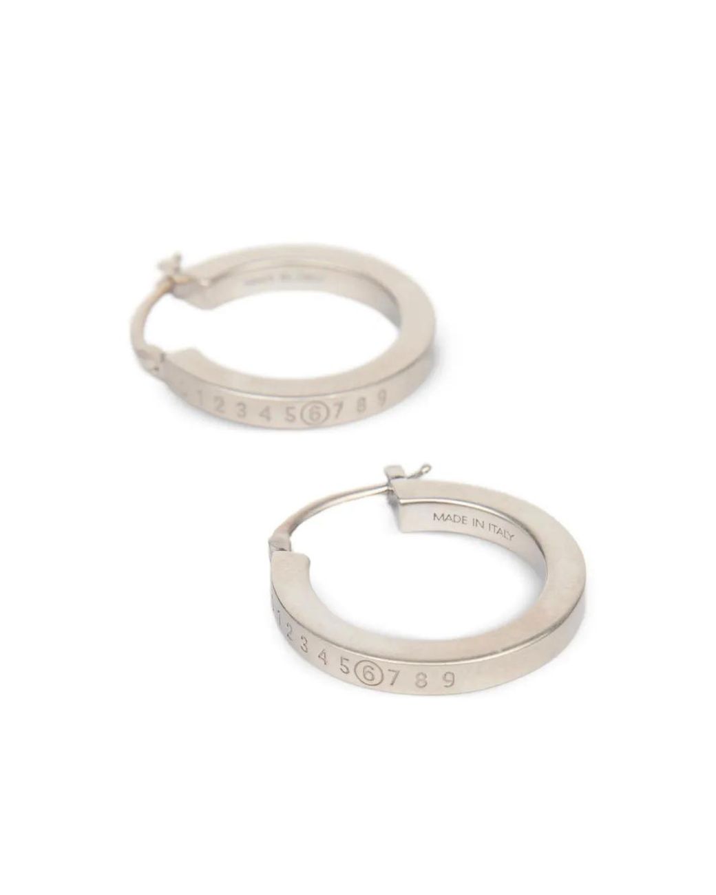 MM6 by Maison Margiela Natural Numeric Hoop Earrings for men
