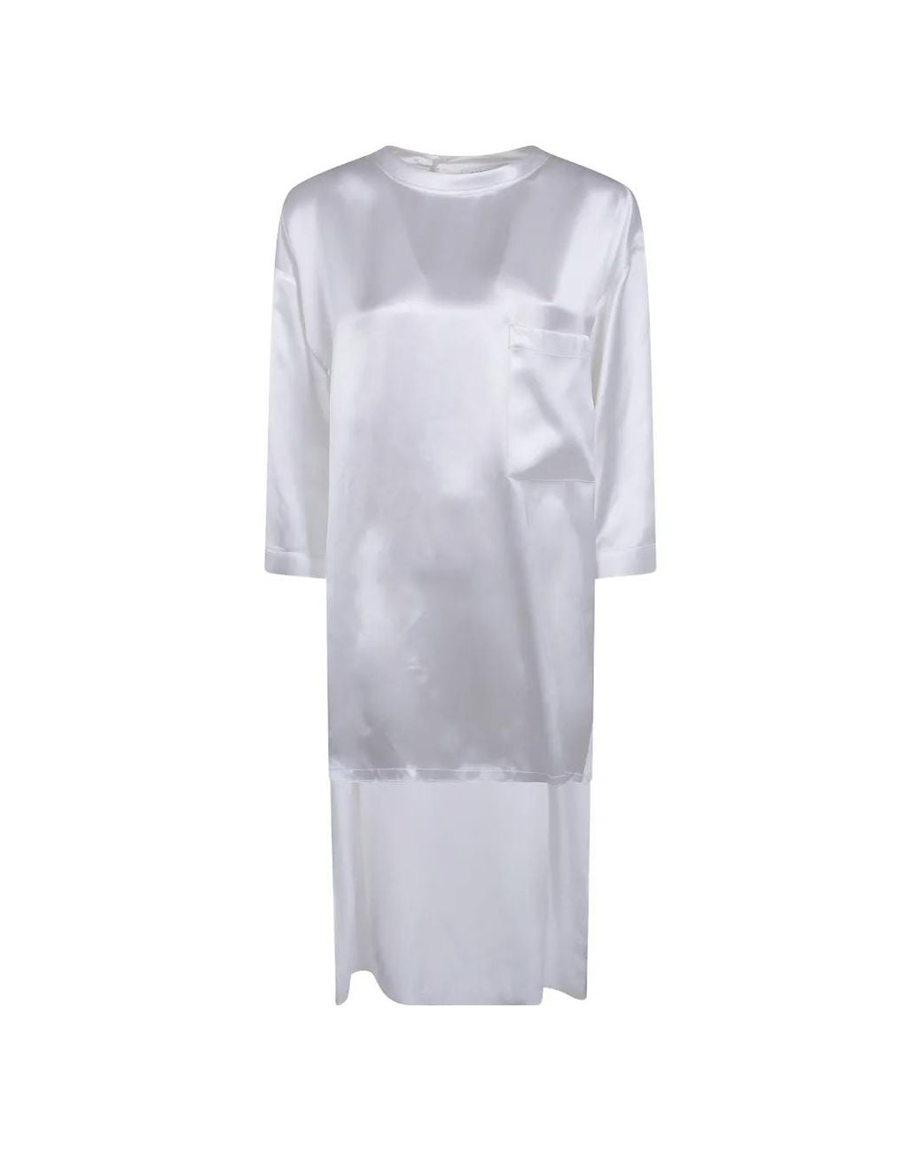 DARKPARK White Chest-Pocket Longline T-Shirt
