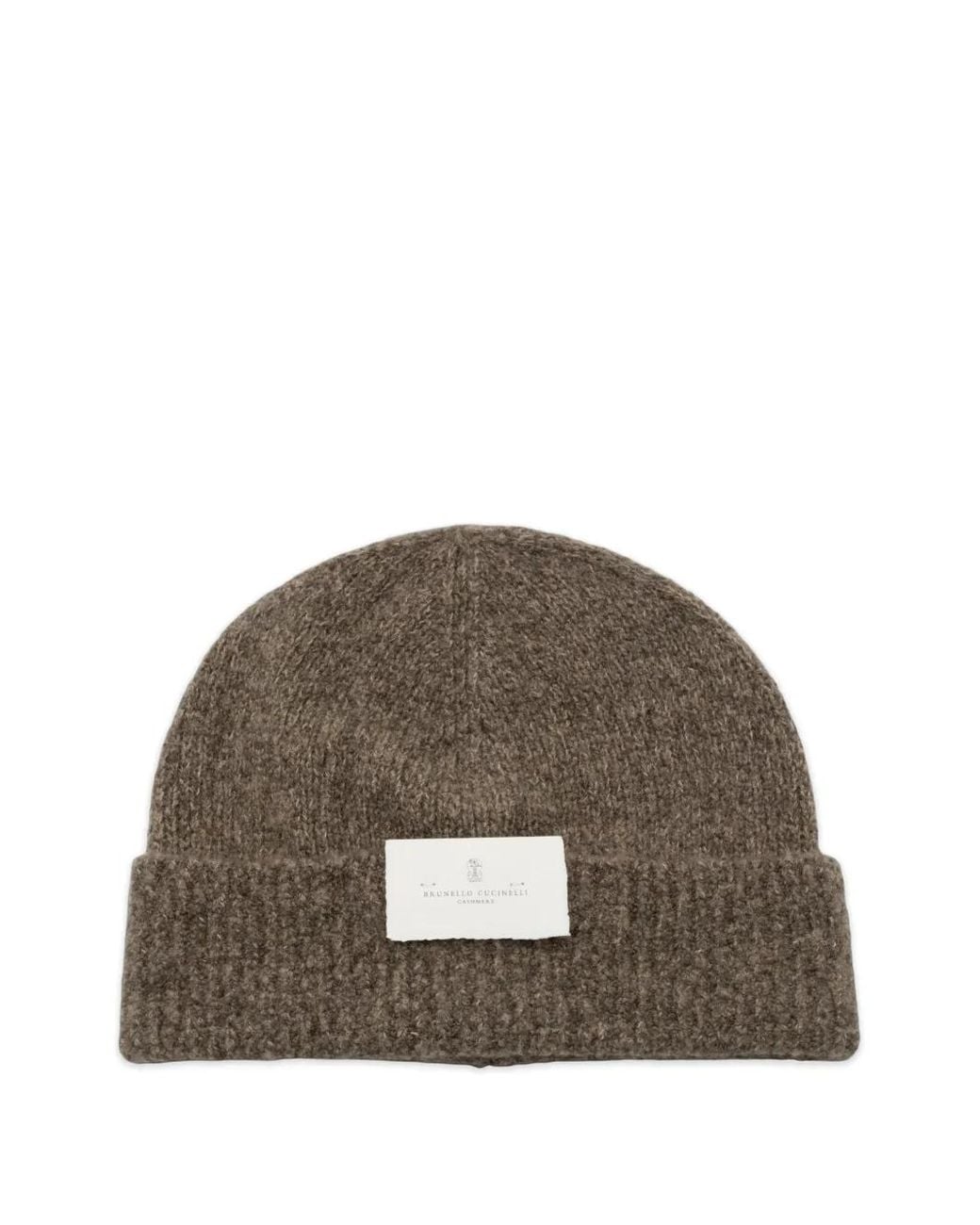 Brunello Cucinelli Gerippte Beanie in Brown für Herren