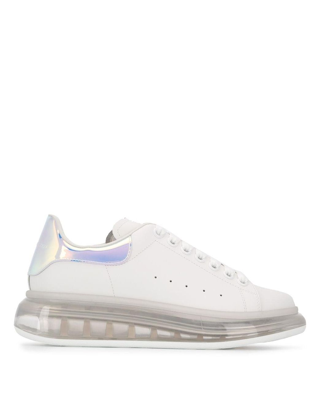 Alexander McQueen Oversized Clear Sole Sneakers in White | Lyst