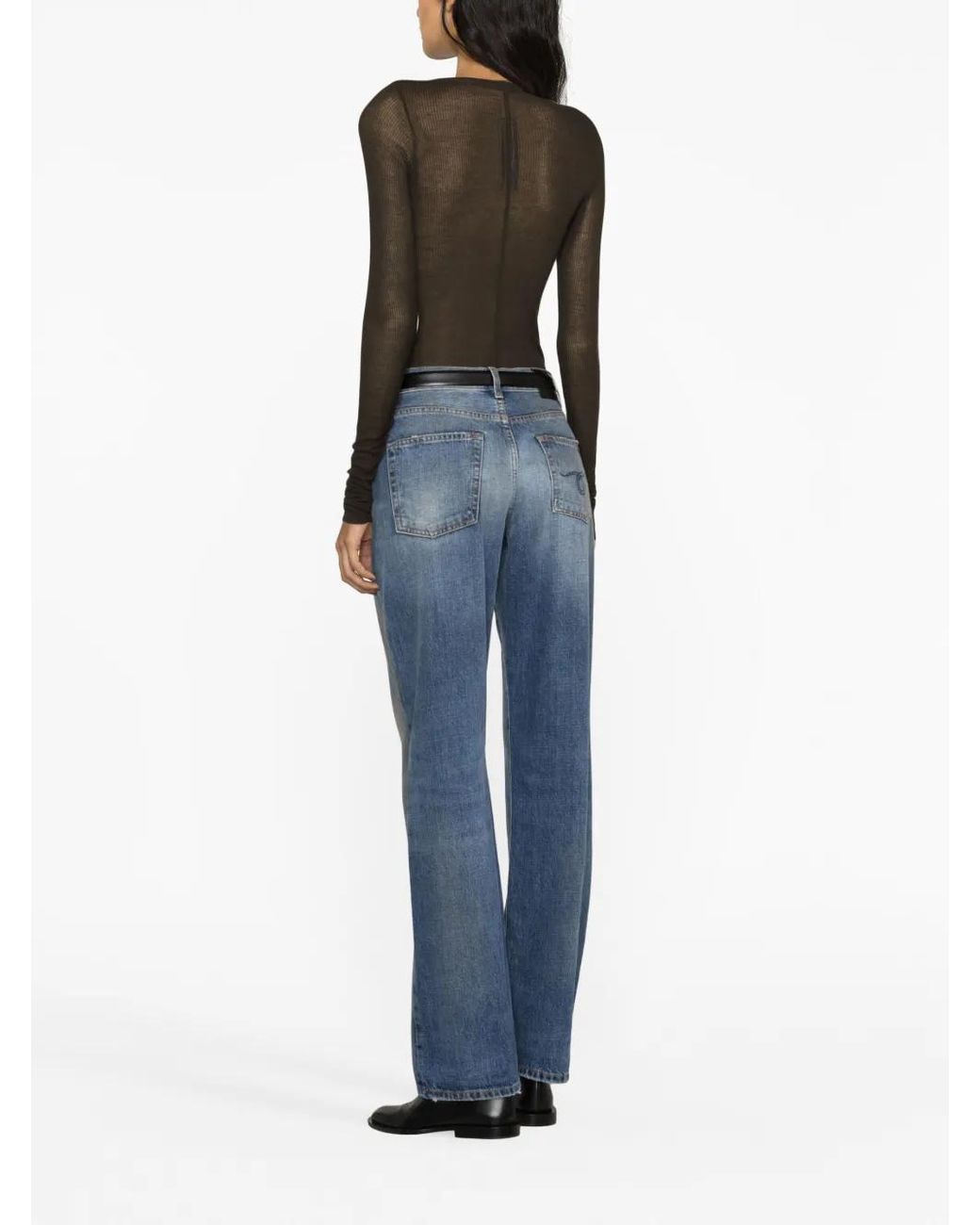 R13 Straight Jeans in het Blue