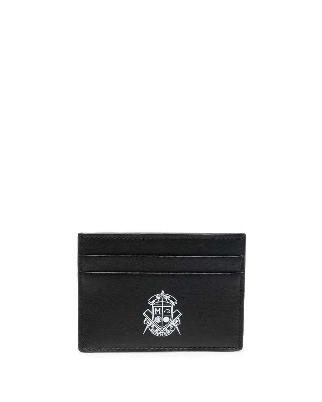 Msftsrep Black Logo-Print Card Holder for men